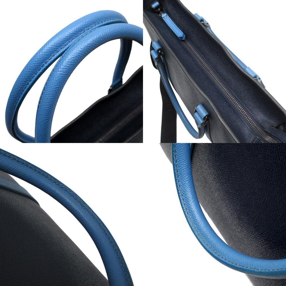 Burberry handbag leather bag Navy shoulder Blue - Picture 3 of 4